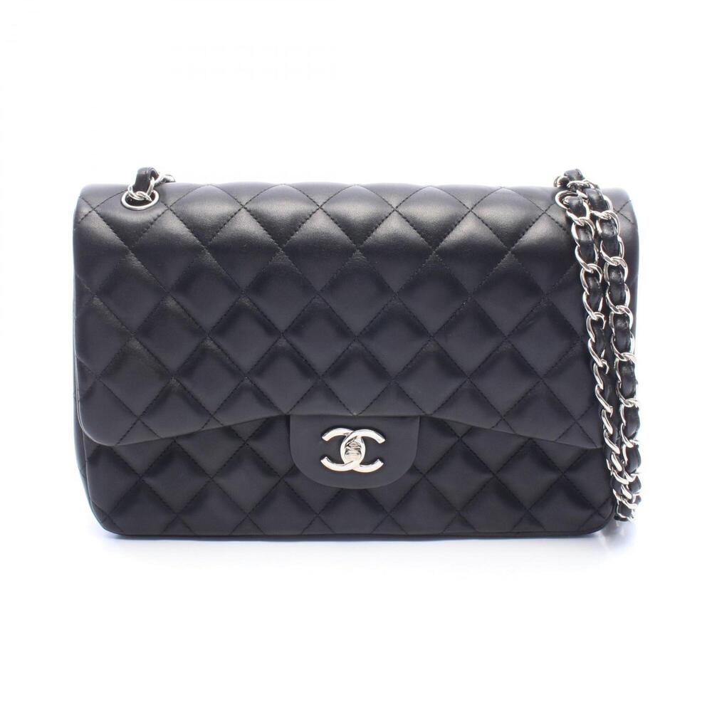 Chanel CHANEL Large Matelassé 30 Classic Double Flap Shoulder Bag Handbag Lam...